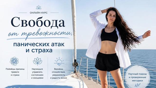Свобода от тревоги: психологический курс по работе с тревожностью, страхом и паническими атаками