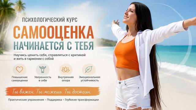 Психологический курс по самооценке, внутренней опоре и ощущению собственной ценности