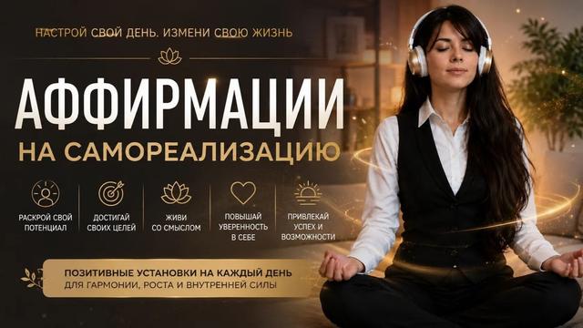 Аффирмации Для Самореализации | Личный Успех | Осознать Смысл Жизни